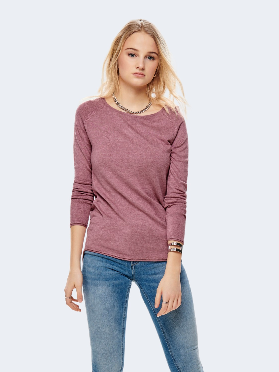 Maglia Only mila lacy l/s long knt noos Rosa - Foto 1