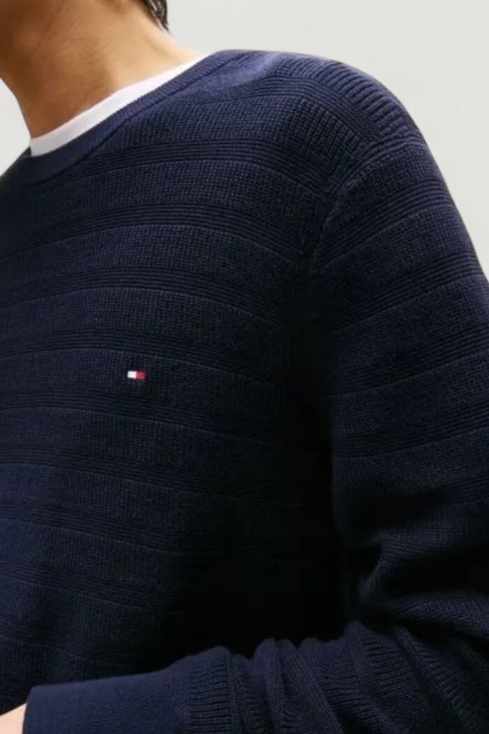 Maglione Tommy Hilfiger stripe structure c n Blue scuro