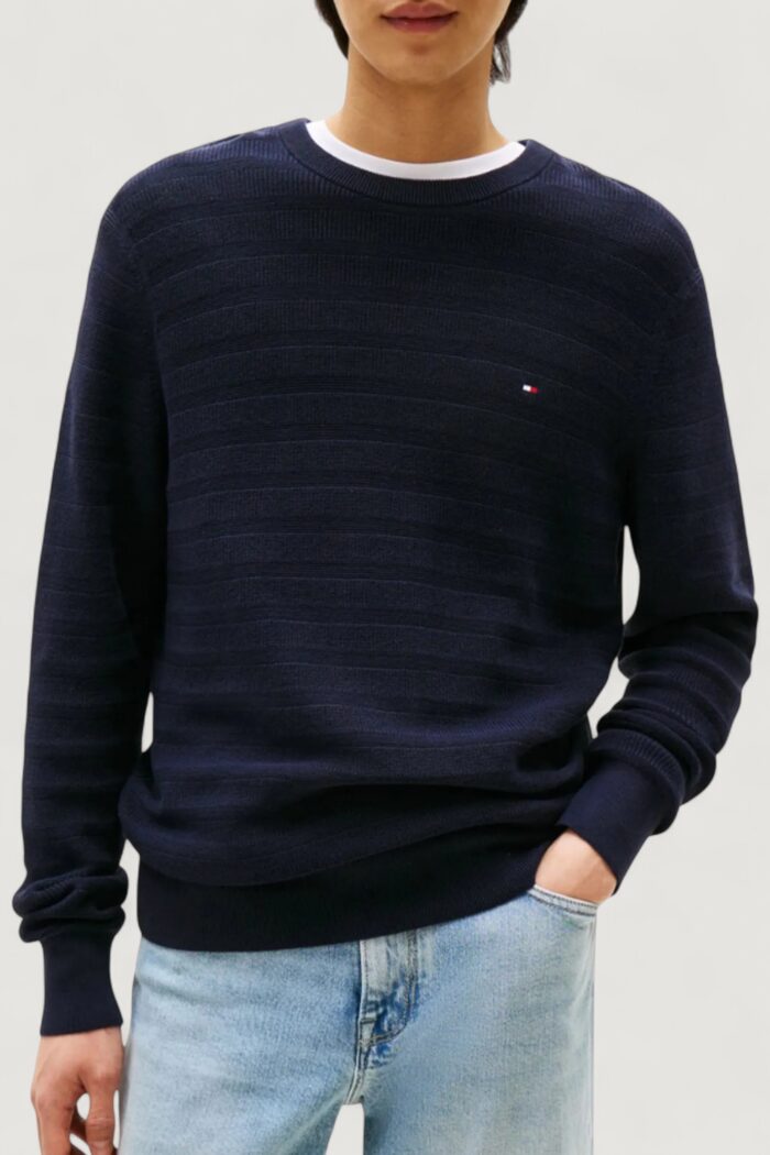 Maglione Tommy Hilfiger stripe structure c n Blue scuro