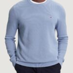 Maglione Tommy Hilfiger essential structure Celeste - Foto 1