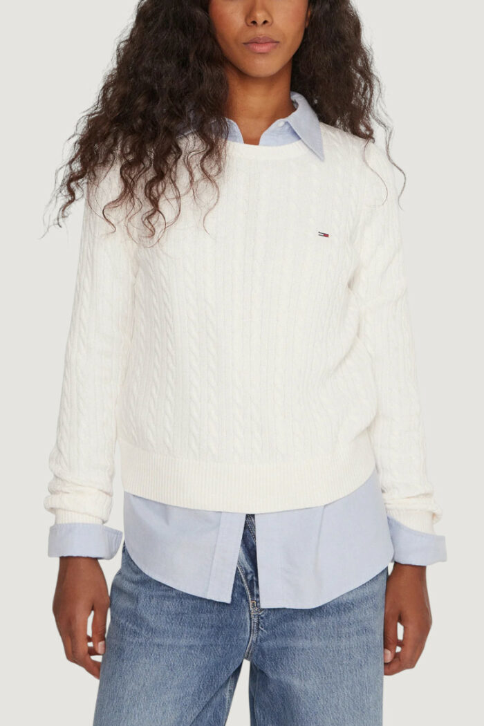 Maglione Tommy Hilfiger Jeans tjw cable essential Panna