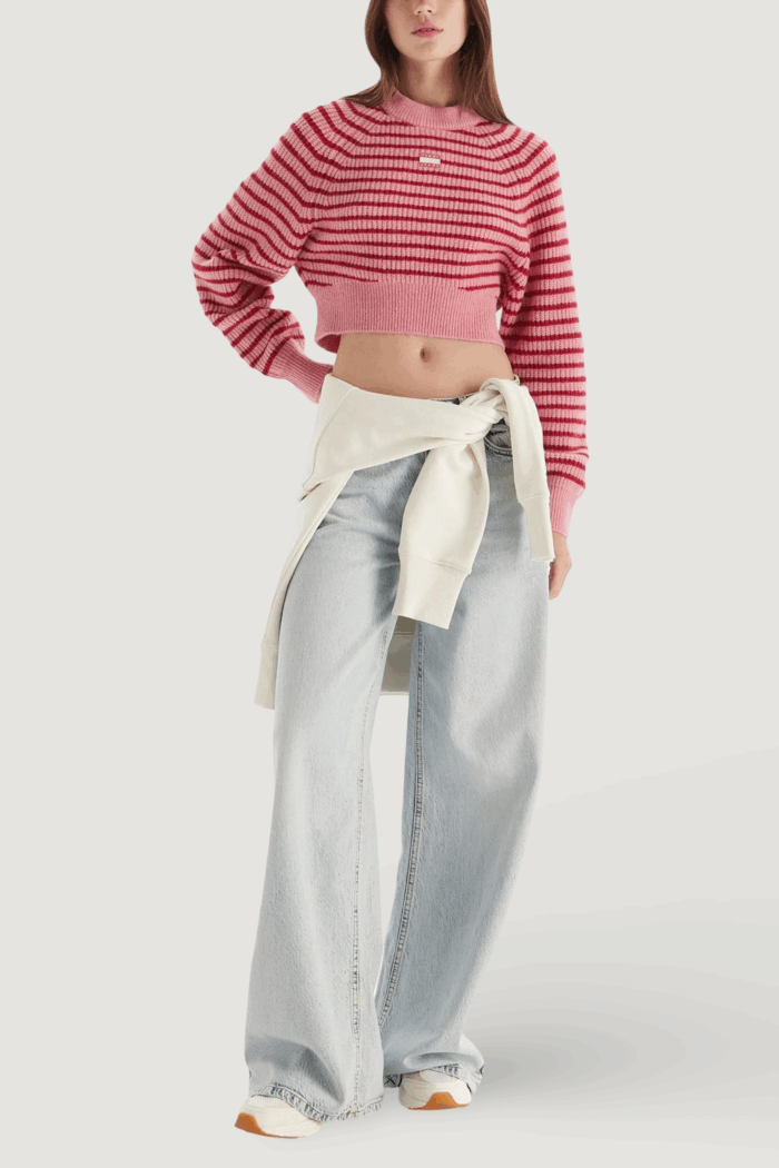 Maglione Tommy Hilfiger Jeans tjw crop badge sweat Rosa