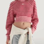 Maglione Tommy Hilfiger Jeans tjw crop badge sweat Rosa - Foto 1
