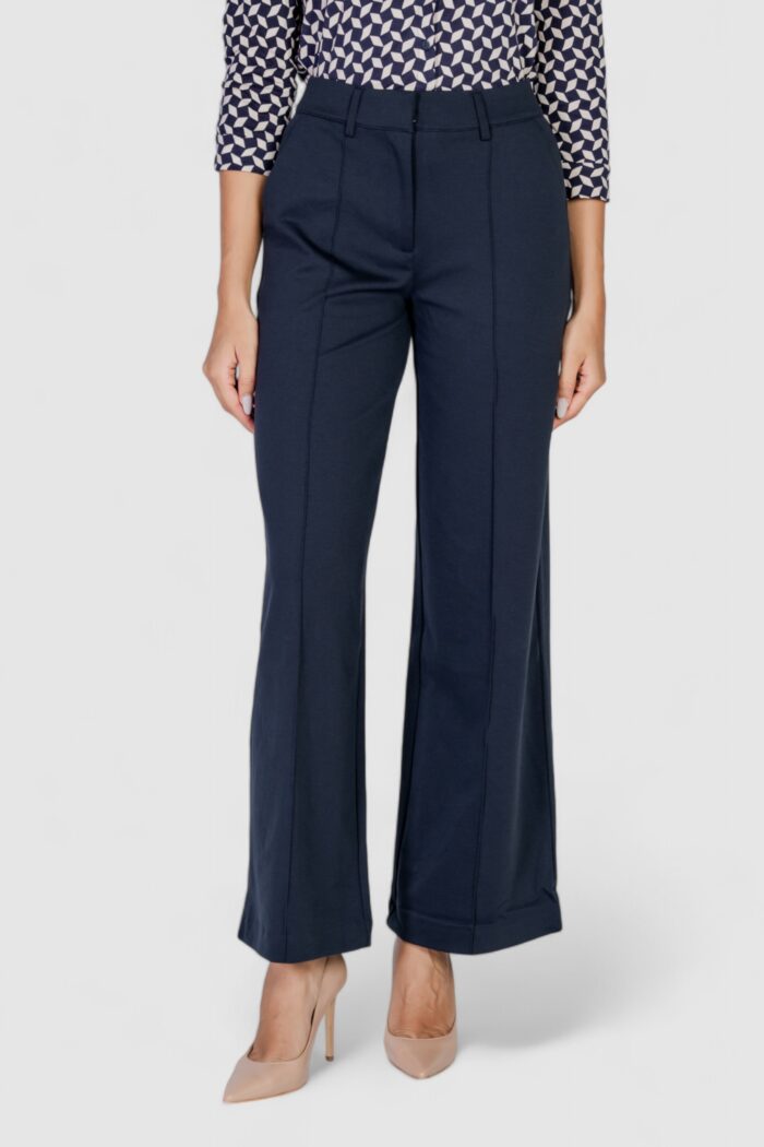 Pantaloni a palazzo ICHI ihkate sus office wid Blu