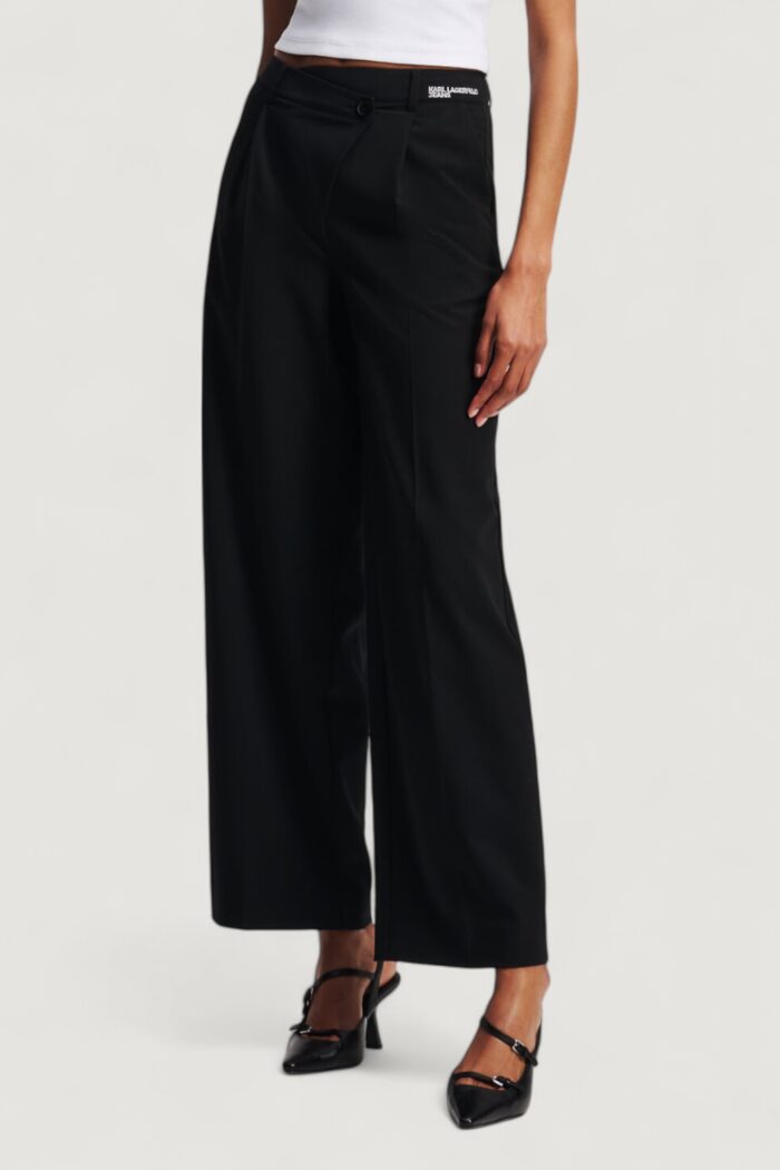 Pantaloni a palazzo Karl Lagerfeld Jeans klj tailored pant Nero