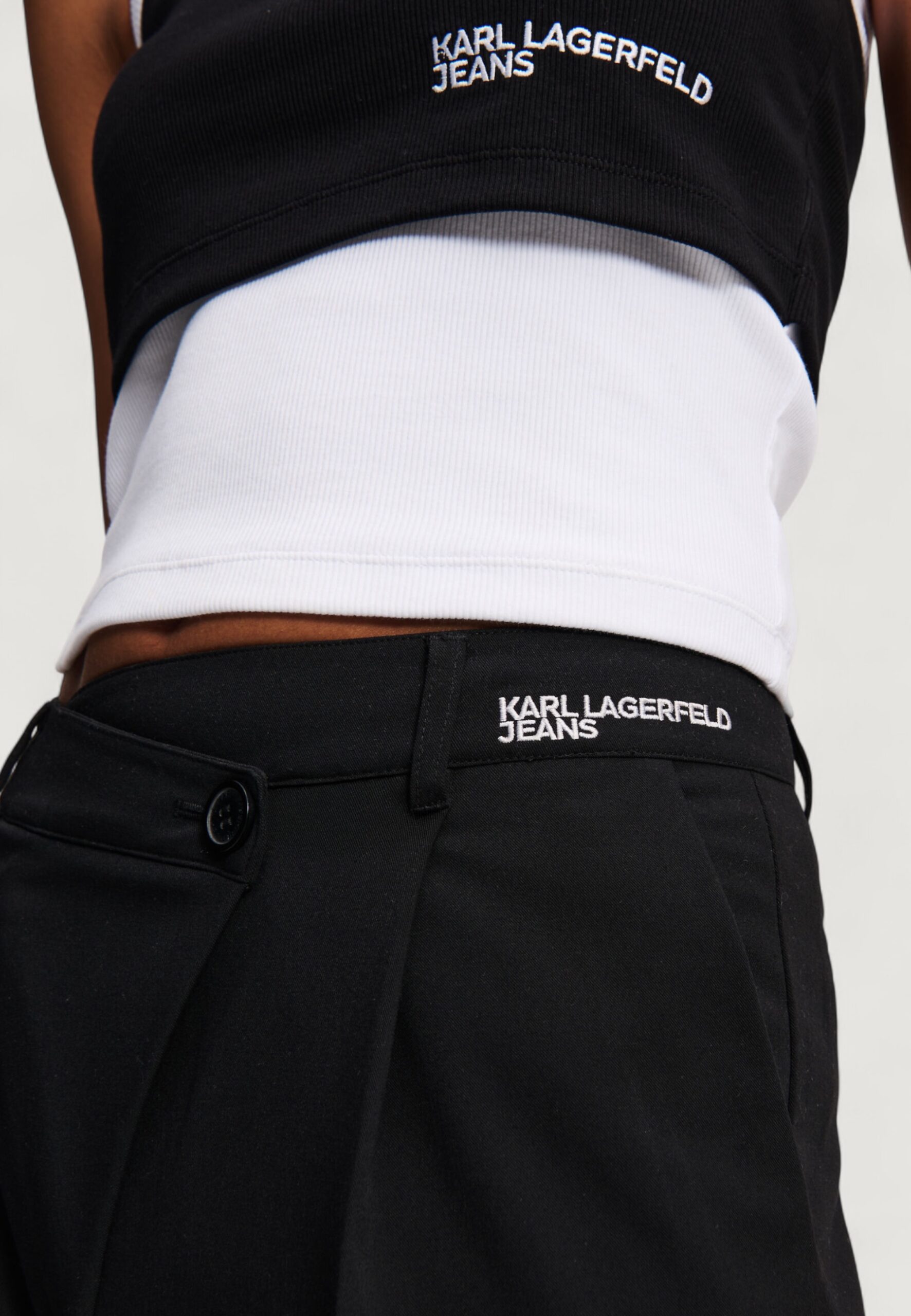 Pantaloni a palazzo Karl Lagerfeld Jeans klj tailored pant Nero - Foto 2