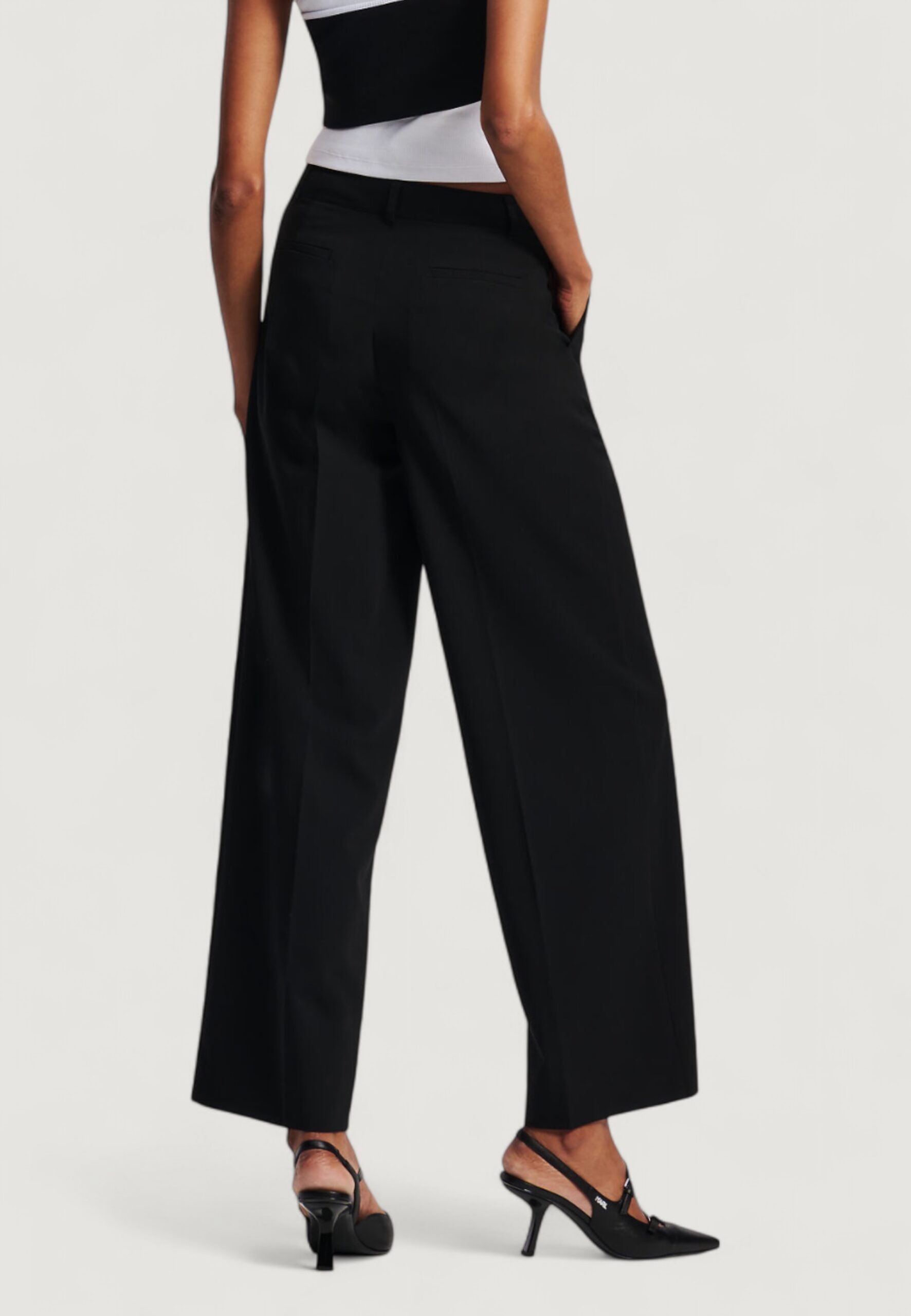 Pantaloni a palazzo Karl Lagerfeld Jeans klj tailored pant Nero - Foto 4