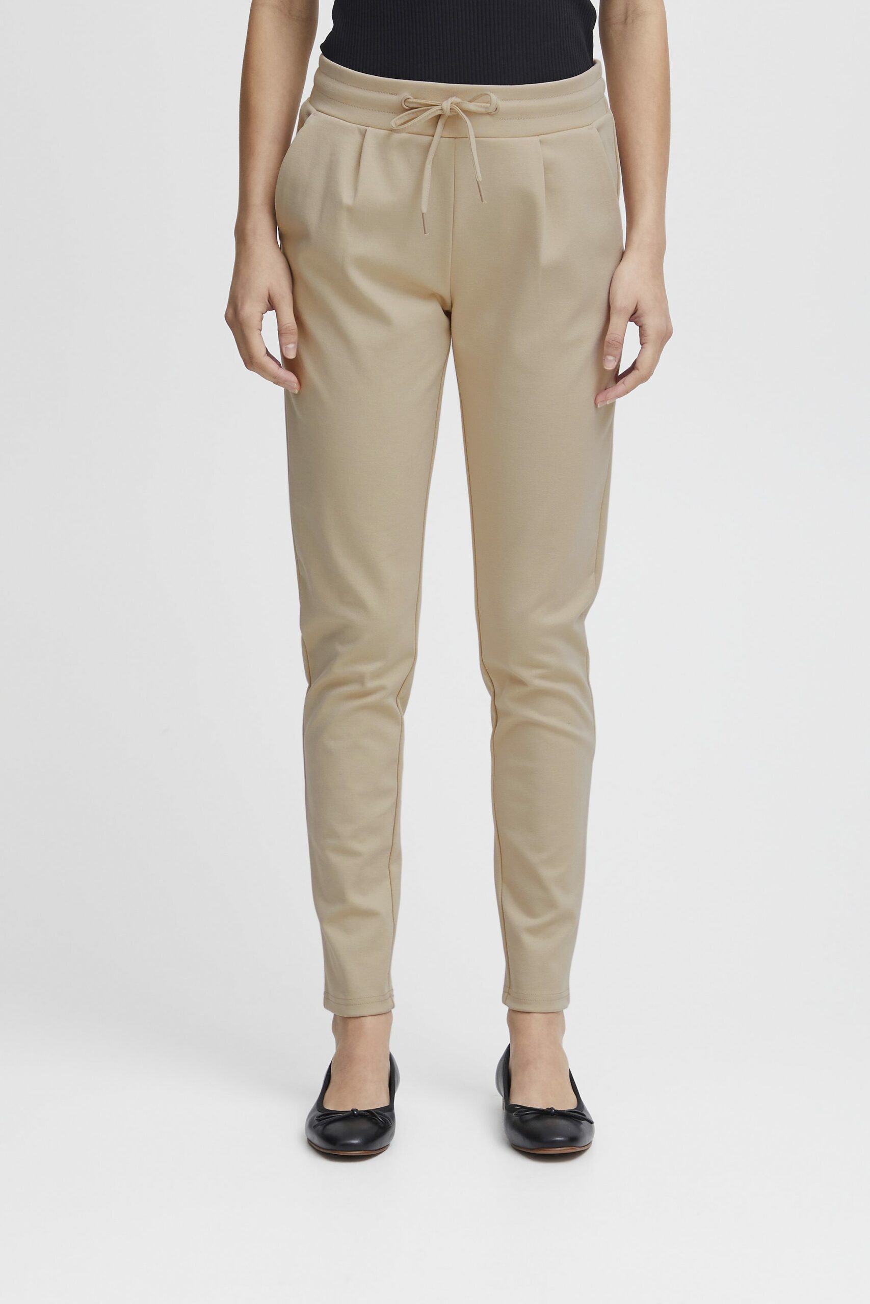 Pantaloni a sigaretta ICHI ihkate pa2 long Beige - Foto 1