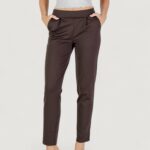 Pantaloni a sigaretta ICHI ihkate straight pa Marrone - Foto 1