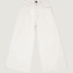 Pantaloni Tommy Hilfiger Jeans mid rise baggy pleat Panna - Foto 1