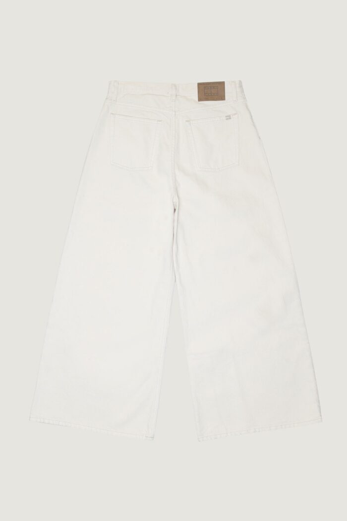 Pantaloni Tommy Hilfiger Jeans mid rise baggy pleat Panna