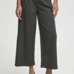 Pantaloni bootcut ICHI ihkate sus wide pa Grigio Scuro - Foto 1