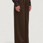 Pantaloni regular ICHI ihkate sus long wide pa2 Cioccolato - Foto 1