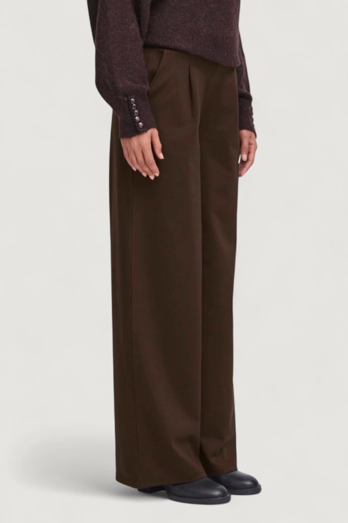 Pantaloni regular ICHI ihkate sus long wide pa2 Cioccolato