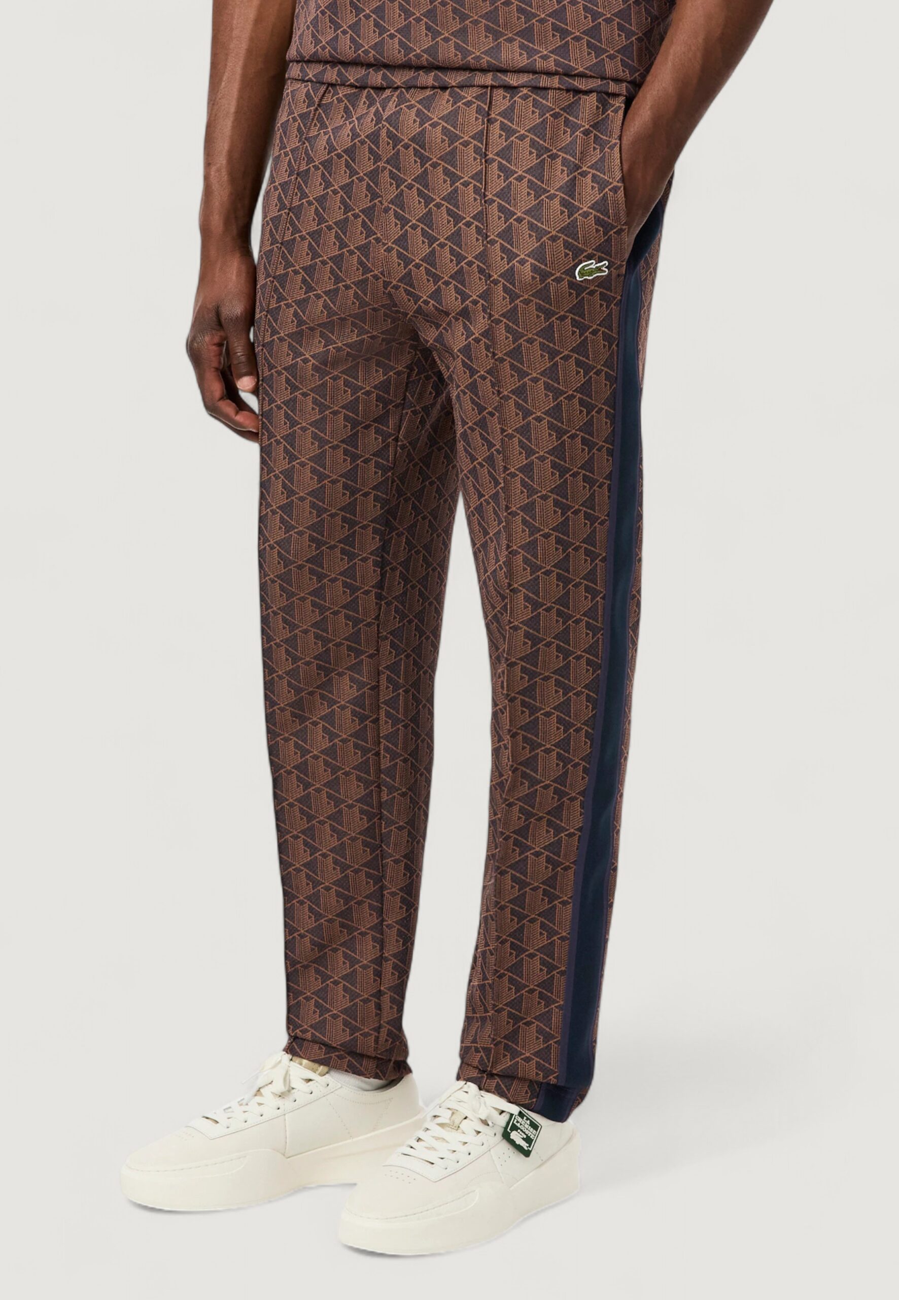 Pantaloni sportivi LACOSTE VIOLA/MARRONE - Foto 1