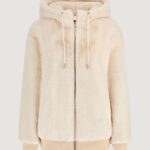 Pelliccia ecologica Guess lucrezia faux fur logo jacket Panna - Foto 1