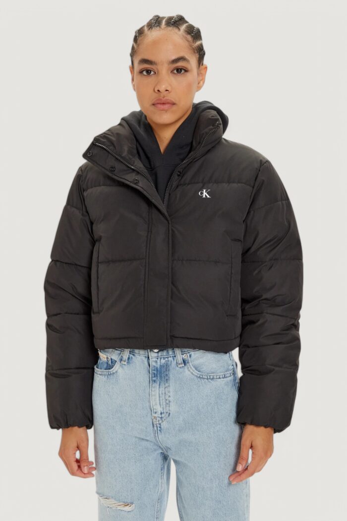 Piumino Calvin Klein Jeans matte cropped nd puf Nero