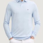 Polo manica lunga Tommy Hilfiger 1985 regular ls polo Celeste - Foto 1