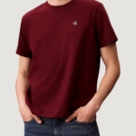 T-shirt Calvin Klein Jeans ss easy monogram tee Bordeaux - Foto 1