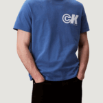 T-shirt Calvin Klein Jeans ss 20s ck sport logo Celeste - Foto 1