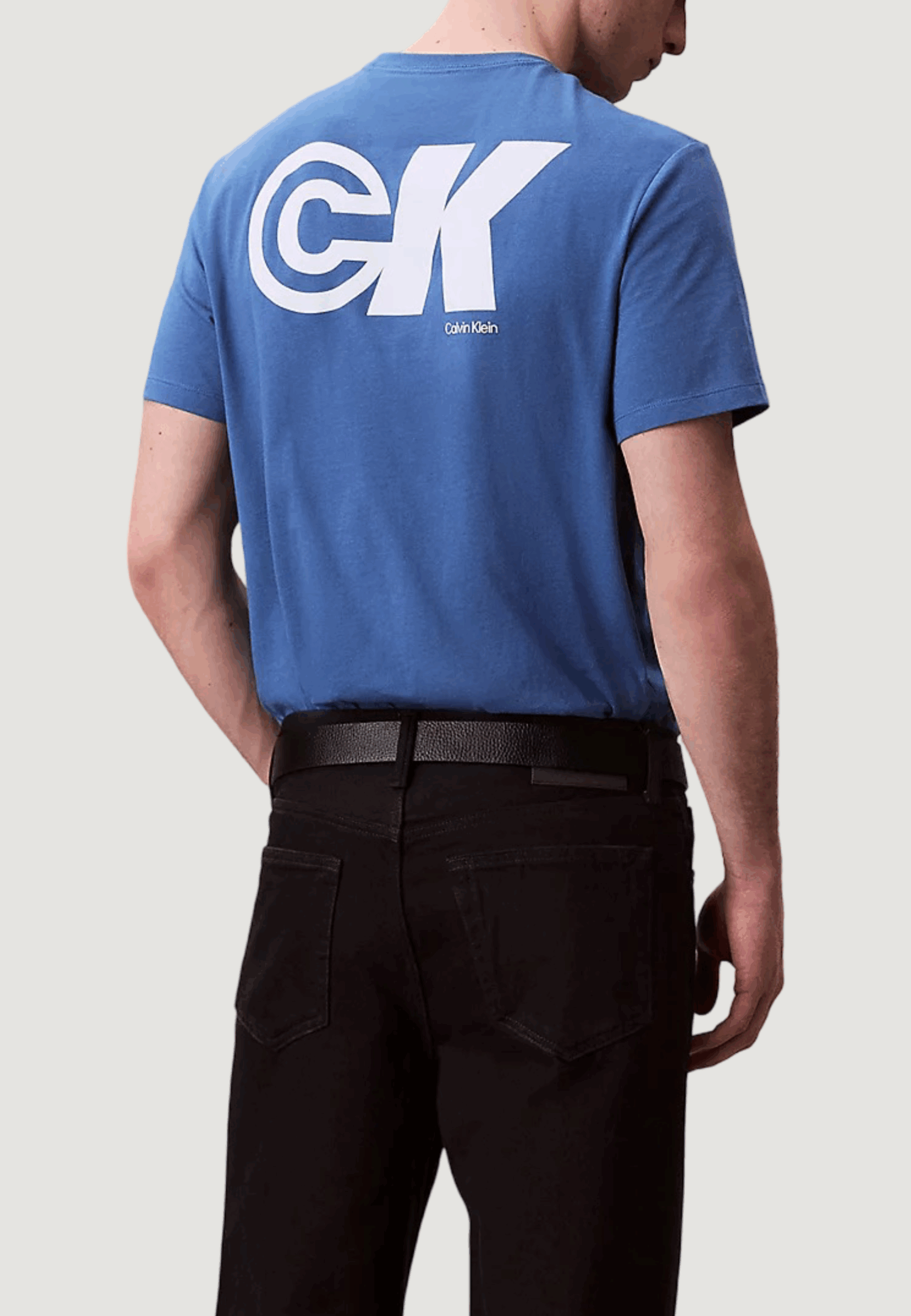 T-shirt Calvin Klein Jeans ss 20s ck sport logo Celeste - Foto 4