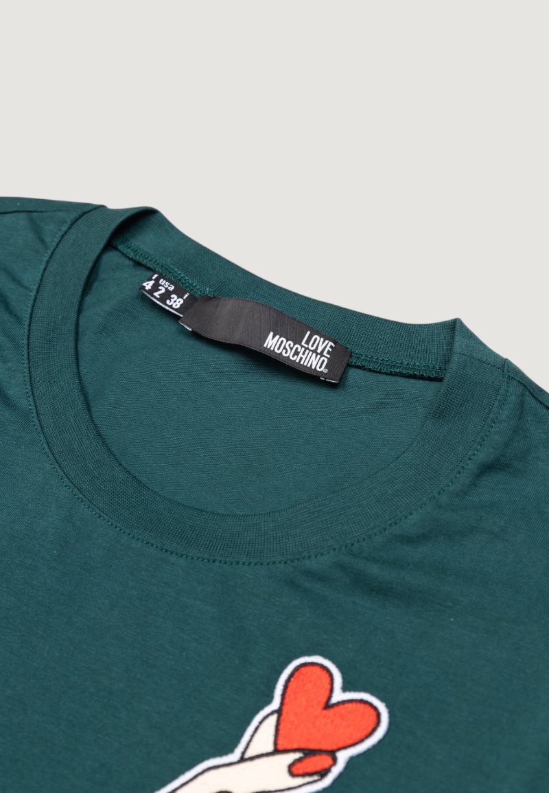 T-shirt Love Moschino Petrolio - Foto 4