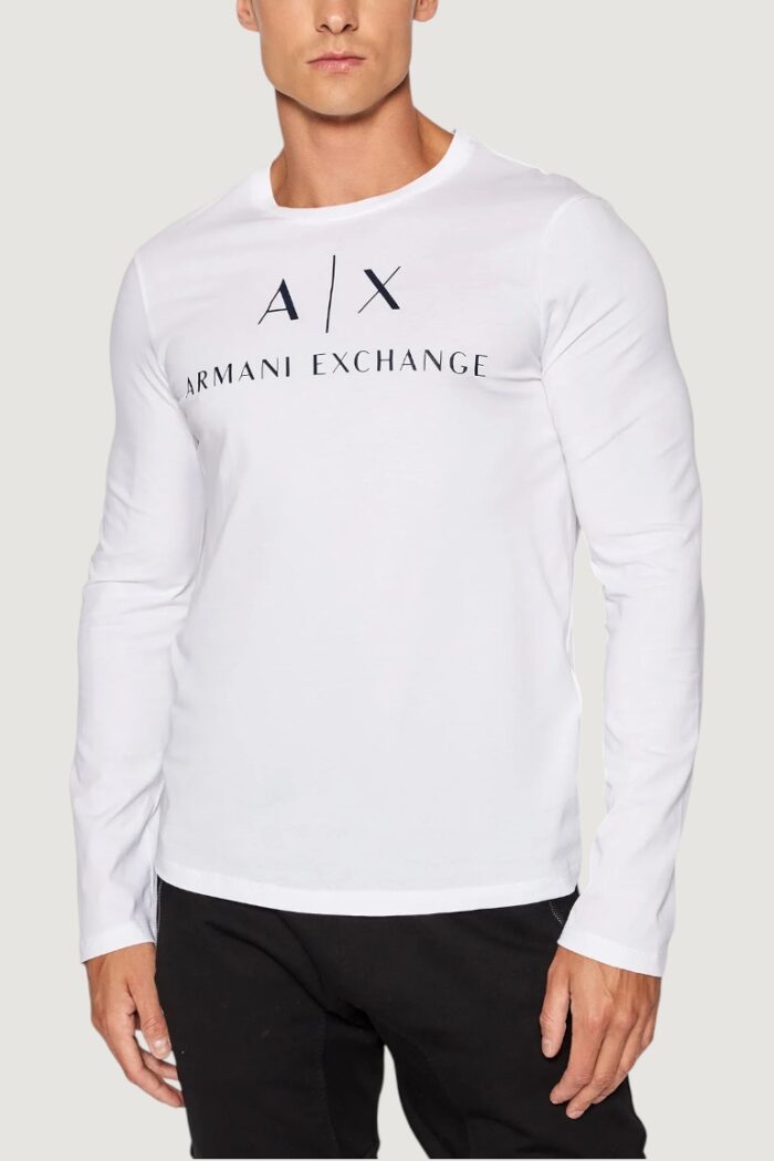 T-shirt manica lunga Armani Exchange Bianco