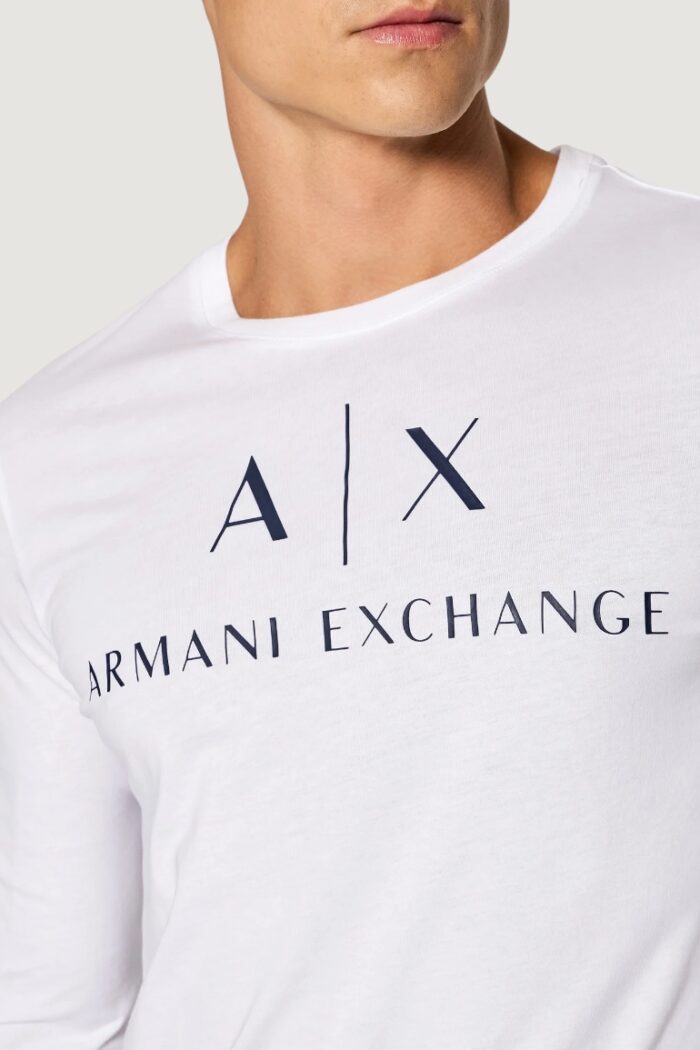 T-shirt manica lunga Armani Exchange Bianco