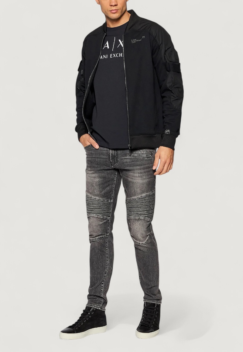 T-shirt manica lunga Armani Exchange Blu - Foto 3