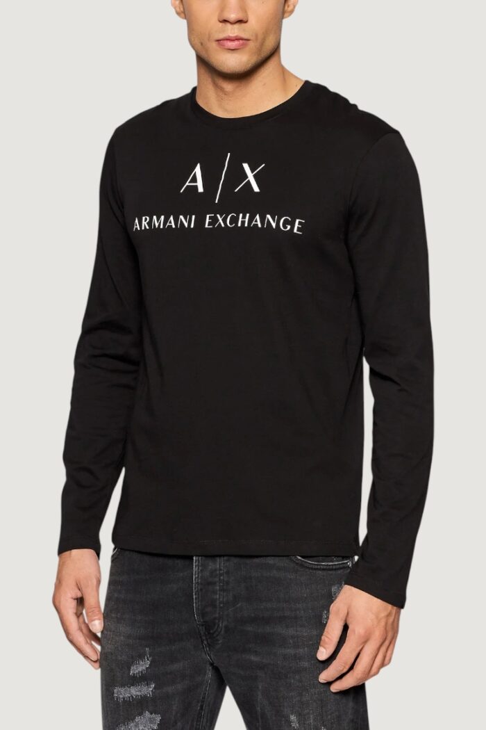 T-shirt manica lunga Armani Exchange Nero