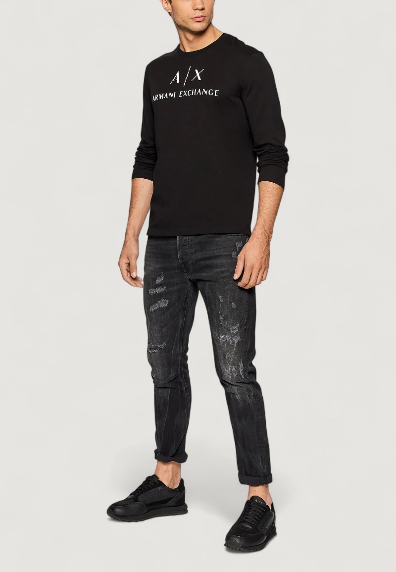 T-shirt manica lunga Armani Exchange Nero - Foto 4