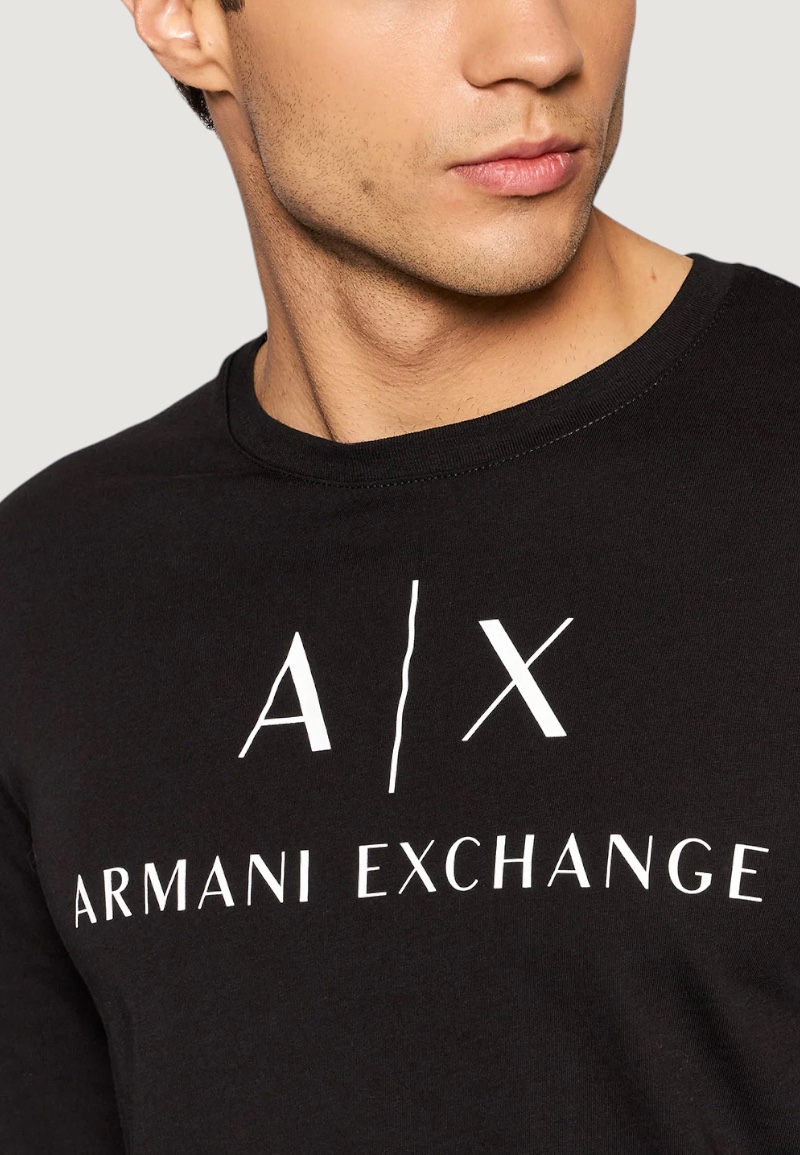 T-shirt manica lunga Armani Exchange Nero - Foto 2