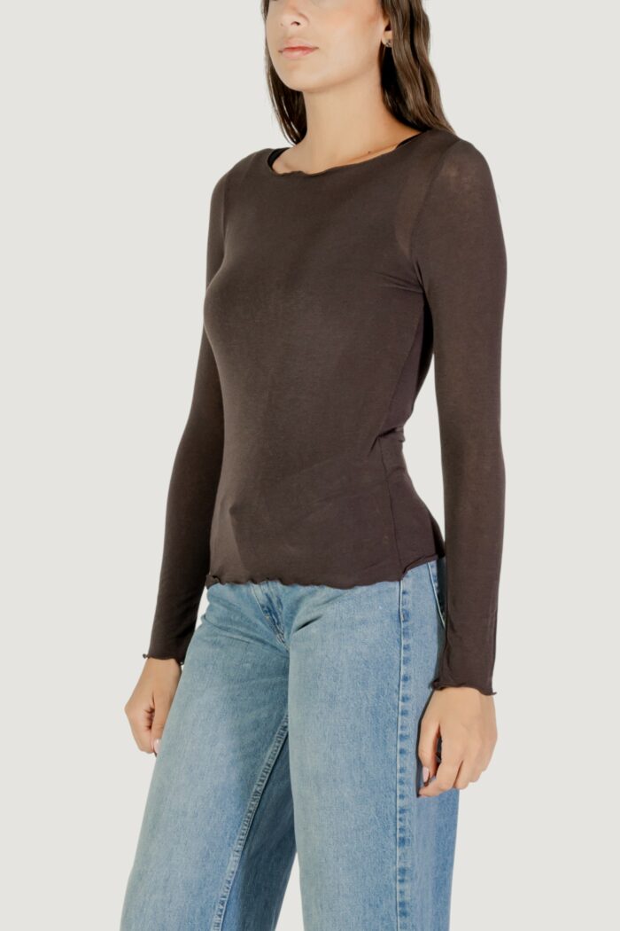 T-shirt manica lunga Choral Cioccolato