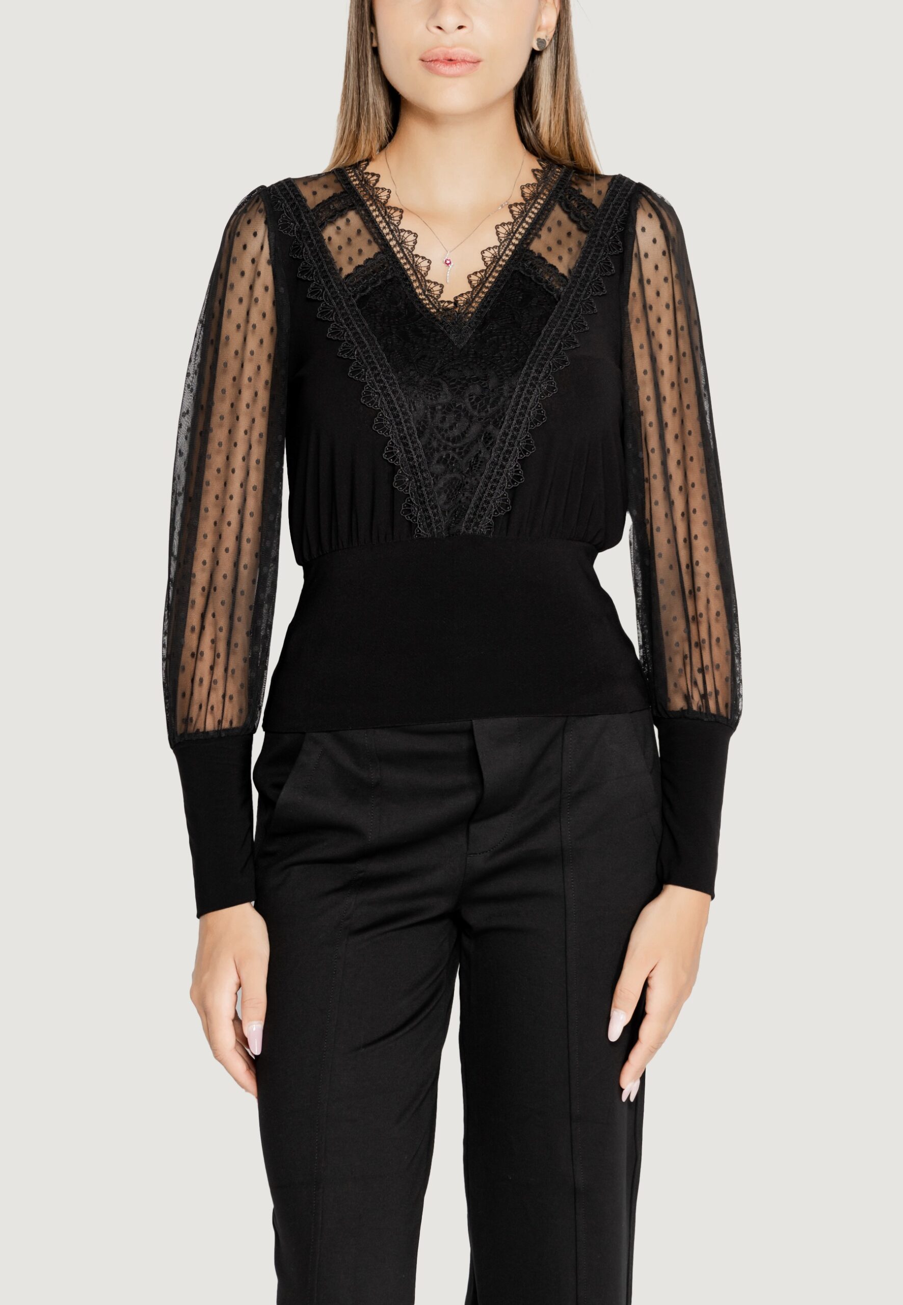 T-shirt manica lunga Morgan De Toi Nero - Foto 1