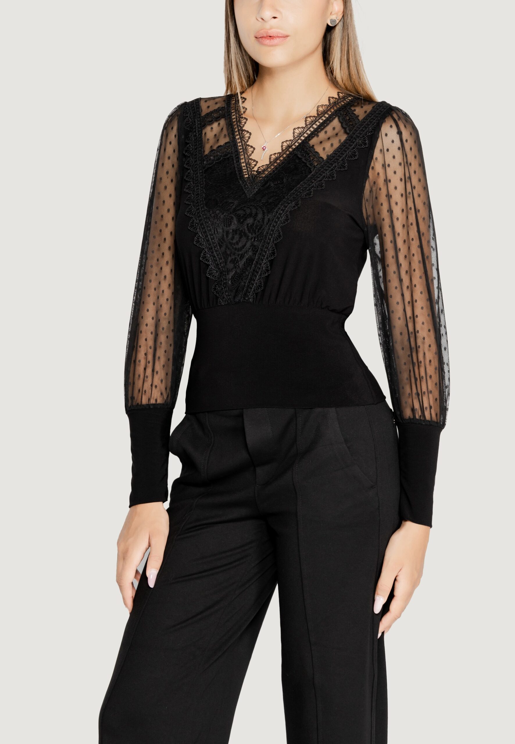 T-shirt manica lunga Morgan De Toi Nero - Foto 2