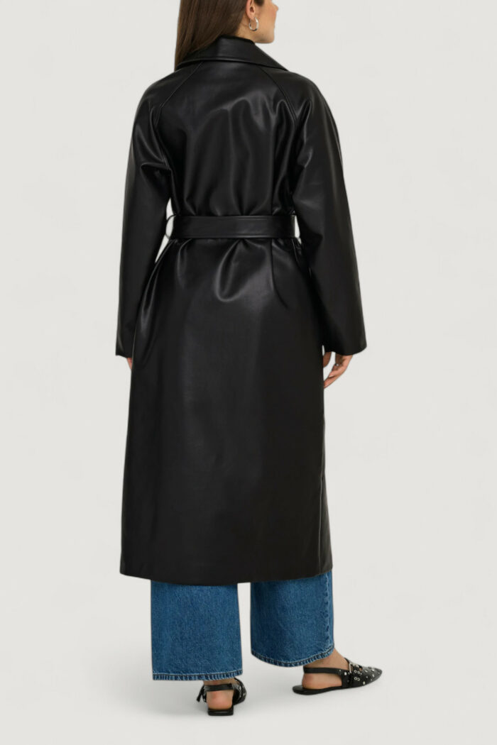 Trench Only onlbina faux leather trenchcoat cc otw Nero