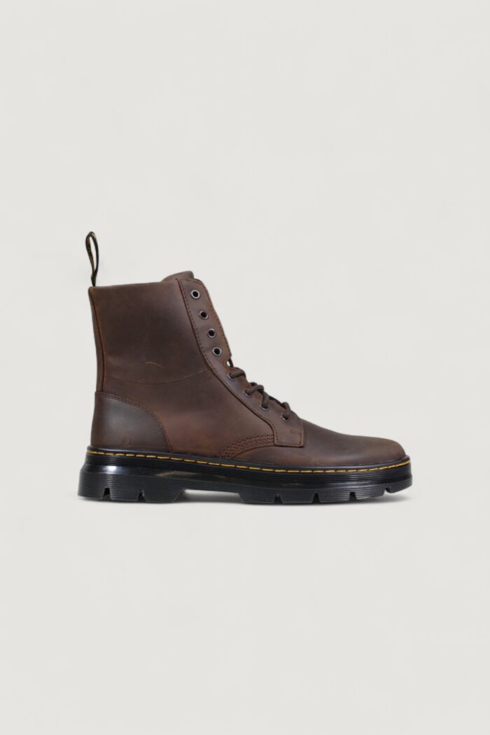 Anfibi Dr. Martens combs leather crazy horse unisex Marrone Scuro