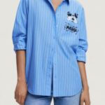 Bluse manica lunga Desigual cam_mickystripes Azzurro - Foto 1