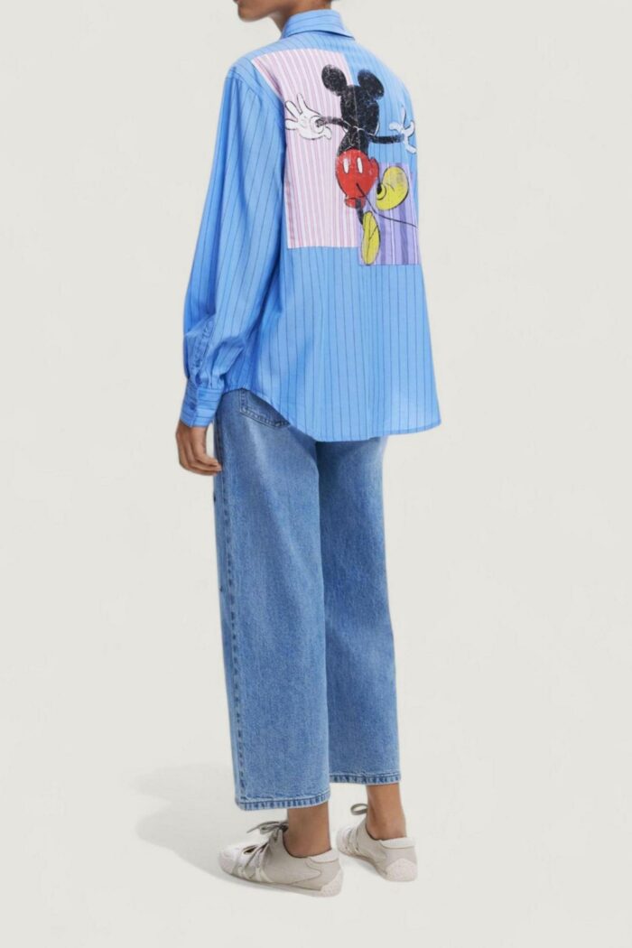 Bluse manica lunga Desigual cam_mickystripes Azzurro