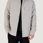 Camicia manica lunga Antony Morato regular fit with logoed metal badge Grigio Chiaro - Foto 1