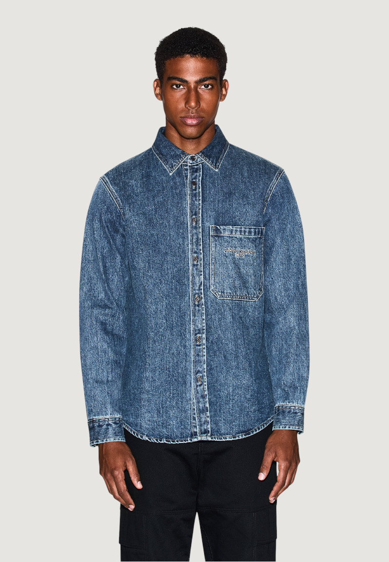 Camicia manica lunga Armani Exchange Denim - Foto 5