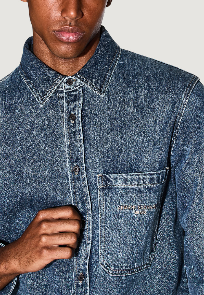Camicia manica lunga Armani Exchange Denim - Foto 2
