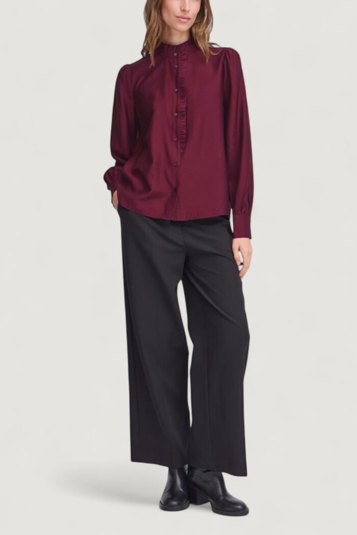 Camicia manica lunga ICHI ihkarlani sh Bordeaux