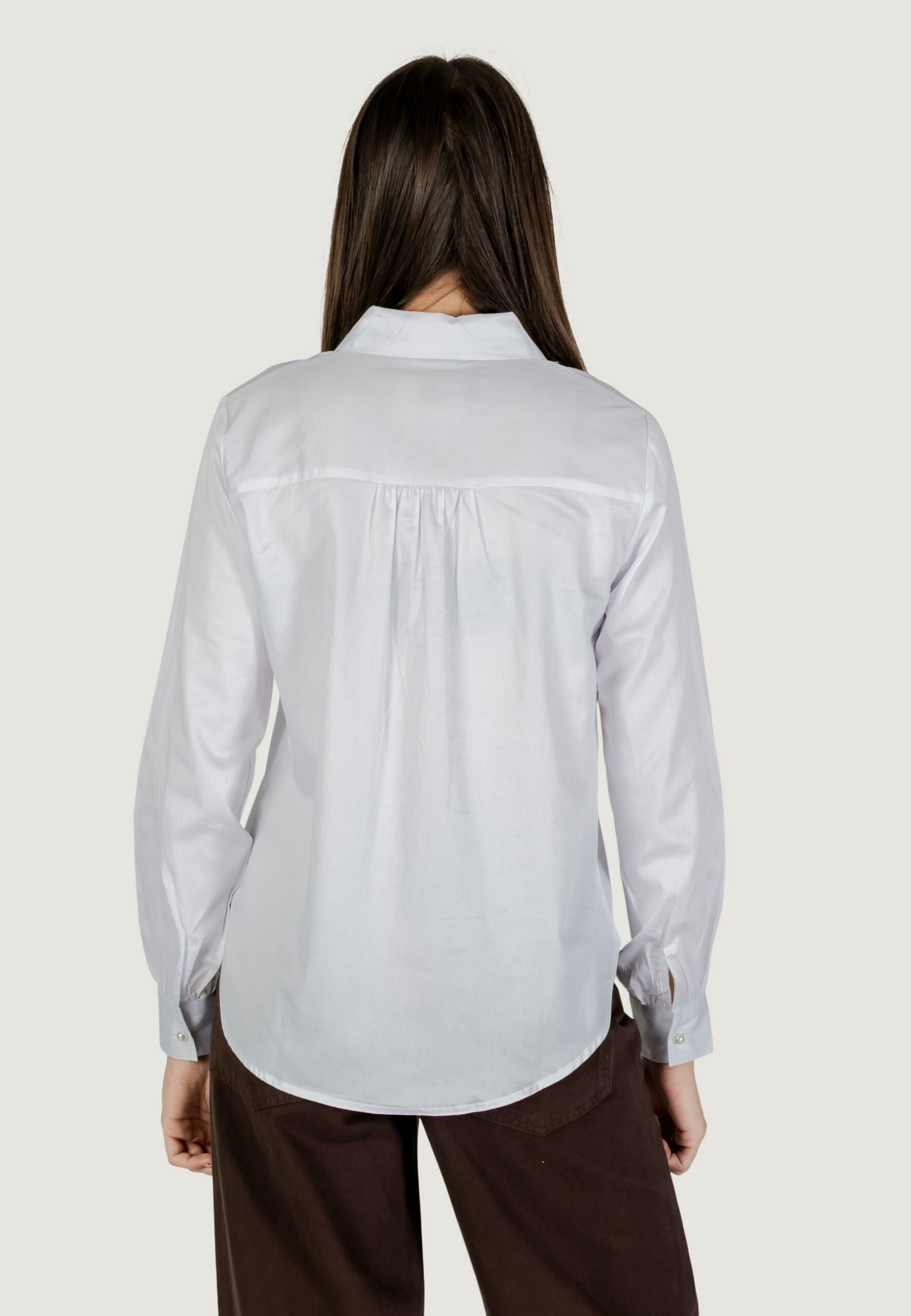 Camicia manica lunga Jacqueline de Yong jdywillow l/s pearl shirt wvn Bianco - Foto 2