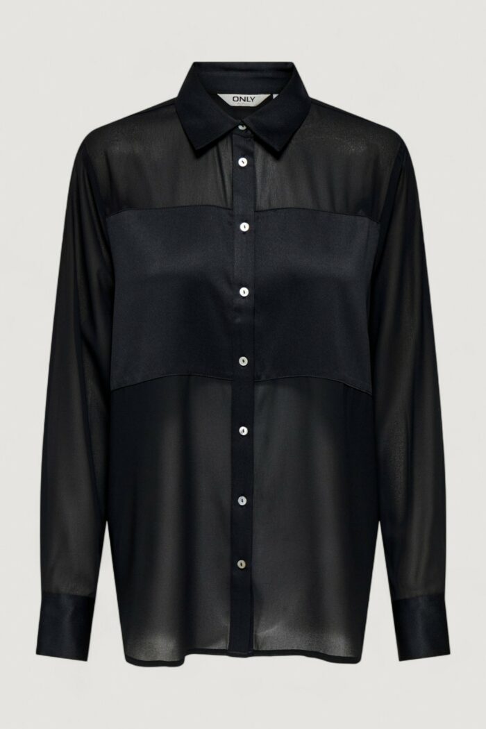 Camicia manica lunga Only onlstar life l/s breeana mix shirt solid Nero