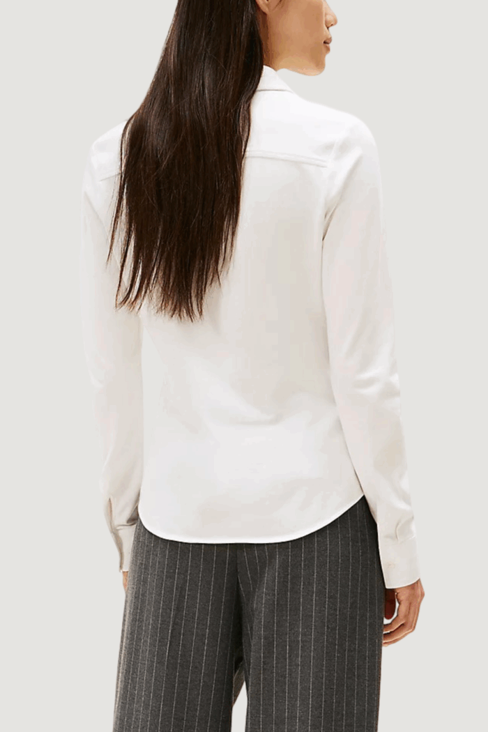 Camicia manica lunga Tommy Hilfiger 1985 slim pique btn Bianco