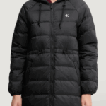 Cappotto Calvin Klein Jeans lightweight logo mid Nero - Foto 1