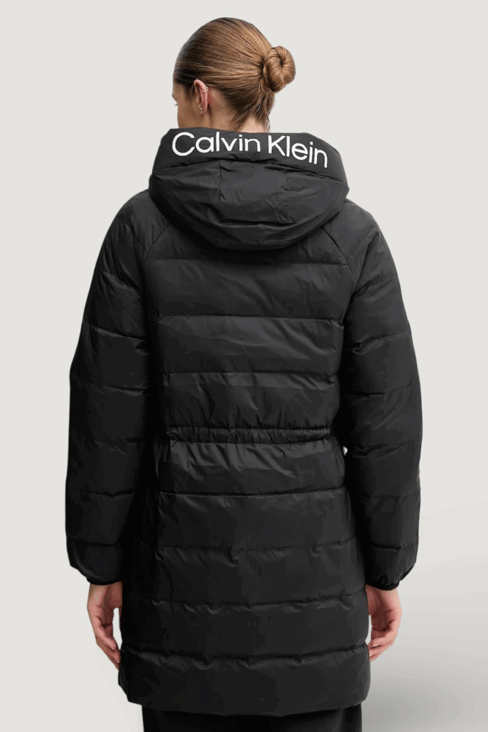 Cappotto Calvin Klein Jeans lightweight logo mid Nero
