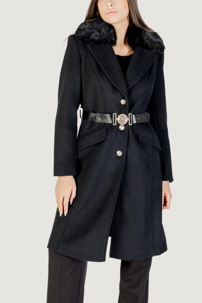 Cappotto Guess new patrice belted coat Nero