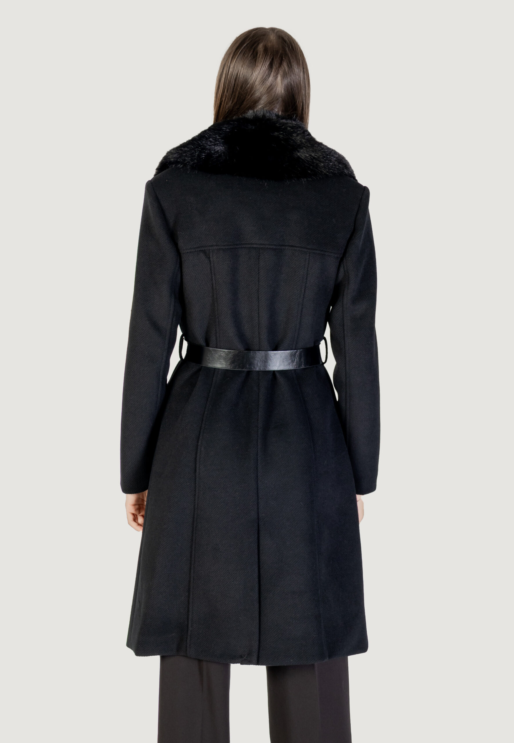 Cappotto Guess new patrice belted coat Nero - Foto 5